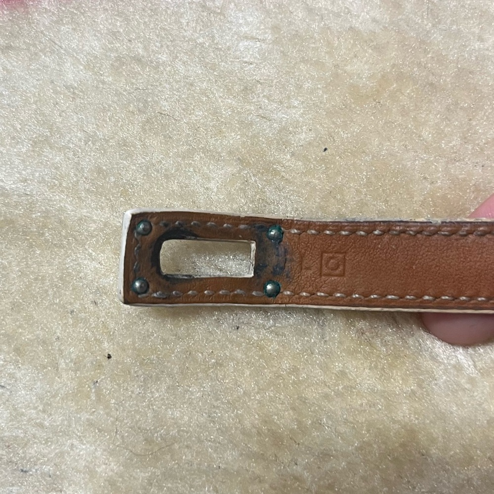 Hermès Kelly Double Tour Bracelet White Swift Leather Palladium - Picture 6 of 15